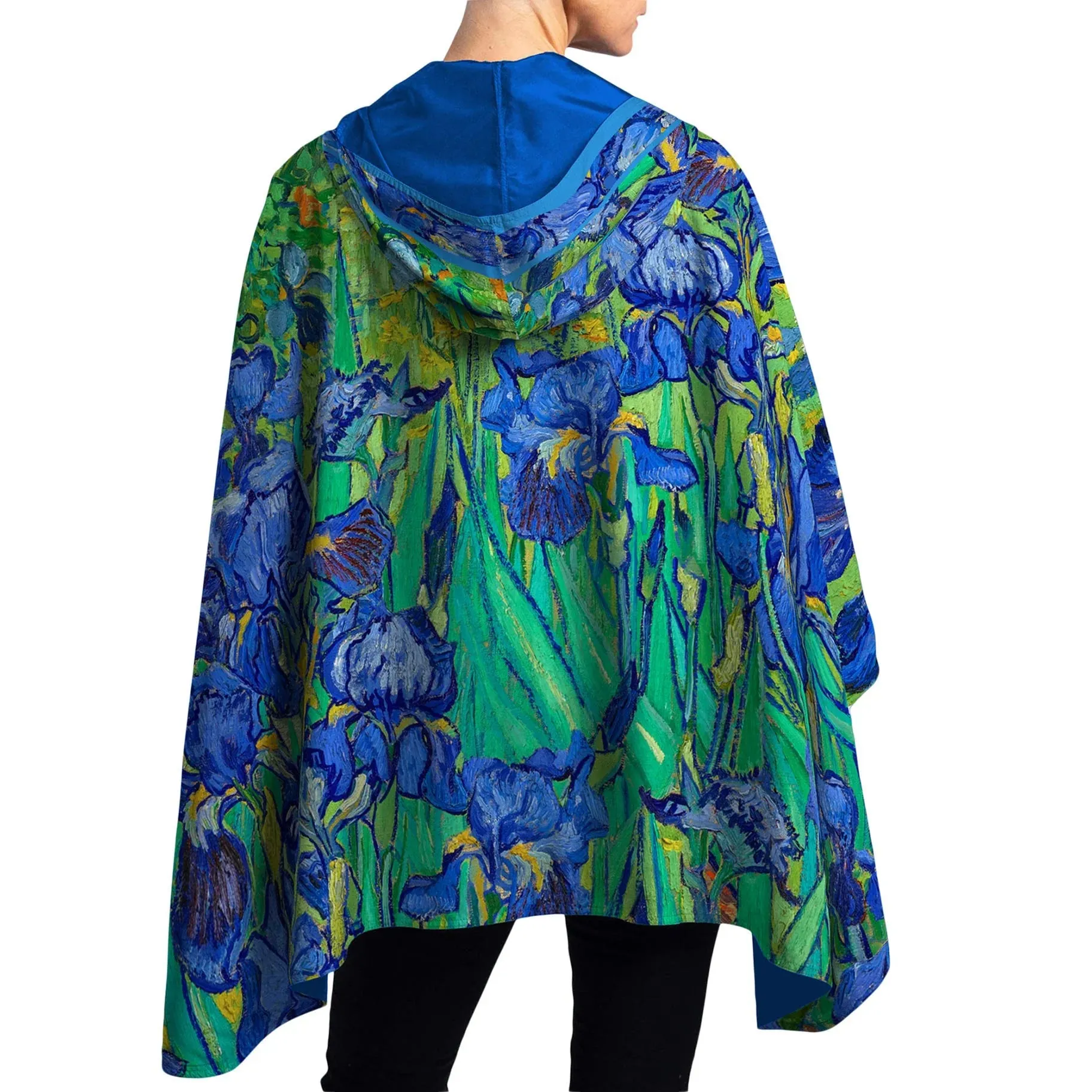 Reversible Rain Poncho - Van Gogh Irises Exclusive Deal Inside