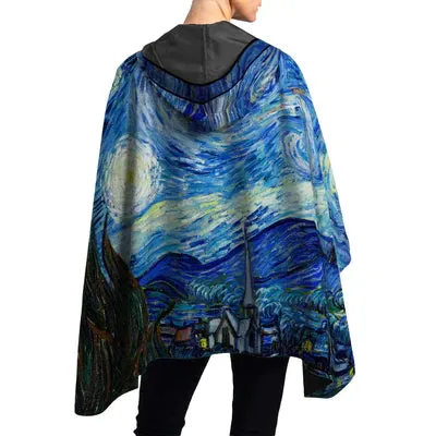 Reversible Rain Poncho - Van Gogh Irises Trending Now Discount