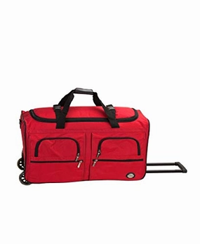 Online Exclusive Deal Exclusive Online Discount Rockland Rolling Duffel Bag, Red, 36-Inch