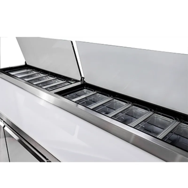 Saba - SPP-91-12 Commercial 91" 12 Pan Pizza Prep Table Refrigerator