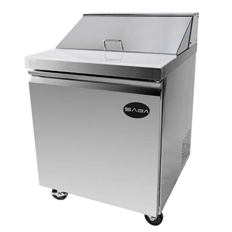 Saba - SPS-27-8 Commercial 27" 8 Pan Salad Sandwich Food Prep Table Refrigerator