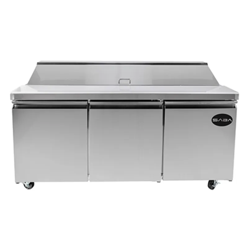 Saba - SPS-72-18 Commercial 70" 18 Pan Salad Sandwich Food Prep Table Refrigerator