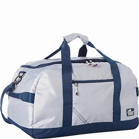 Sailorbags Silver Spinnaker Racer Duffel (Silver With Blue Trim) Last Chance Steal Sale Ending Soon