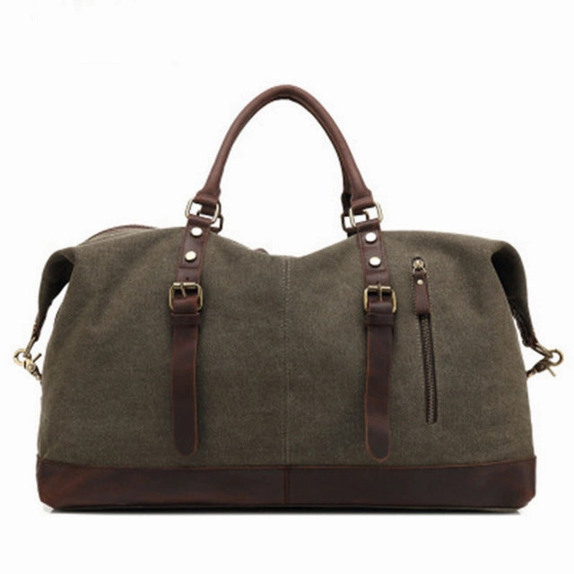 Dont Miss This Steal Limited Time Discount 2018 New Canvas Leather Men Travel Bags Carry On Luggage Bags Men Duffel Bags High Capacity