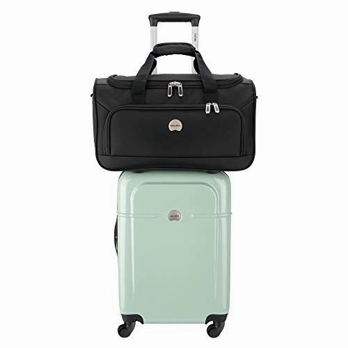 Daily Hot Deal Last Chance Steal Delsey Luggage Fashion 2-Piece Set, Carry-On Suitcase And Free Duffel Bag (Seafoam)
