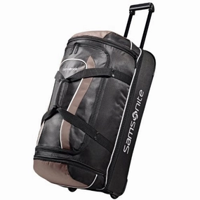 Hot Discount Deal Samsonite Drop Bottom Wheeled Duffel 32, Black/Grey, One Size