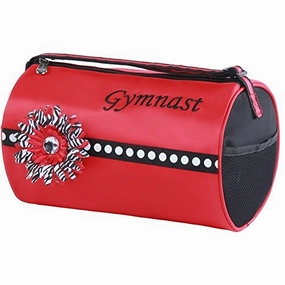 Shop Smart Deals Sassi Designs Girls Red "Gymnast" Flower Fully Lined Scarlet Small Roll Duffel