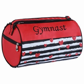 Dont Miss This Steal Sassi Designs Girls Red "Gymnastic" Fully Lined Small Roll Dance Duffel
