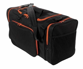Sassi Designs Team Black 24" Duffel Bag With Orange Zipper Trim Best Deal Online