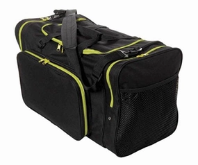 Clearance Sale Sassi Designs Team Black 24" Duffel Bag With Yellow Zipper Trim