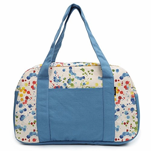 Shop Now Save Today Only Savings Women'S Hand Painted Splashes Printed Canvas Duffel Travel Bags Was_19