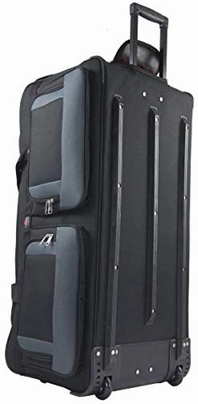 Amaro 36In Rolling Duffel Bag With Wheels | Travel Duffle Luggage Bag | Lightweight Rolling Bag L | Retractable Pull Handle (Black) Last Chance Steal Limited Stock Hot Deal