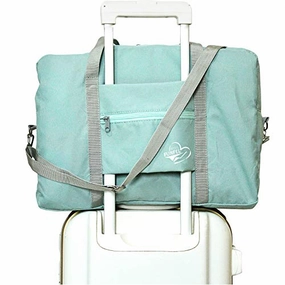 Funfel Travel Foldable Duffel Bag For Women & Men, Waterproof Lightweight Travel Luggage Bag For Sports, Gym, Vacation (-Mint Green) Special Deals Online
