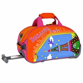 J World New York Paris Kids' Rolling Duffel Weekend Specials Big Savings Today