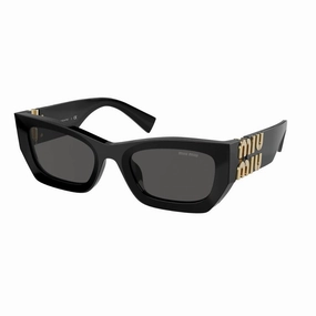 Unmissable Deal Today Price Slash Today Miu Miu Mu 09Ws 1Ab5S0 WomenS Sunglasses C Black, Dark Grey Lenses