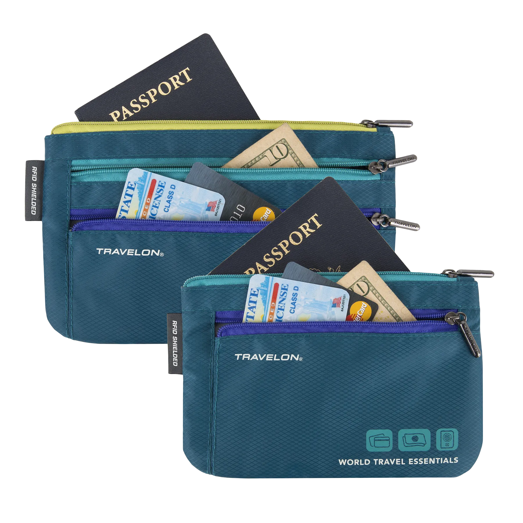Limited Stock Deals Set Of 2 Currency & Passport Organizers