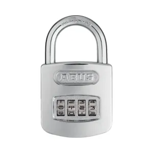 Abus 160/50 High-Gloss Chrome Combination Padlock (Blister Pack) Save Today Event Hot Clearance Now