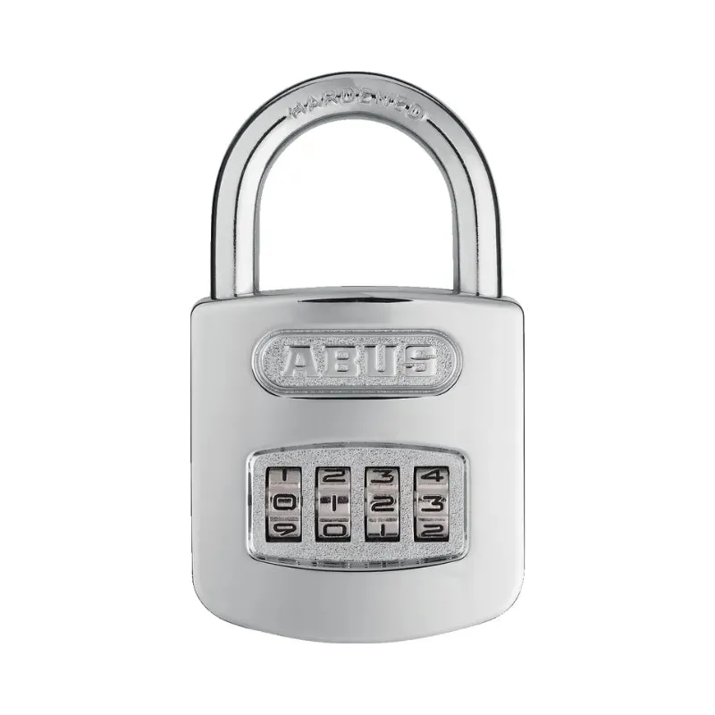 Abus 160/50 High-Gloss Chrome Combination Padlock (Blister Pack) Save Today Event Hot Clearance Now