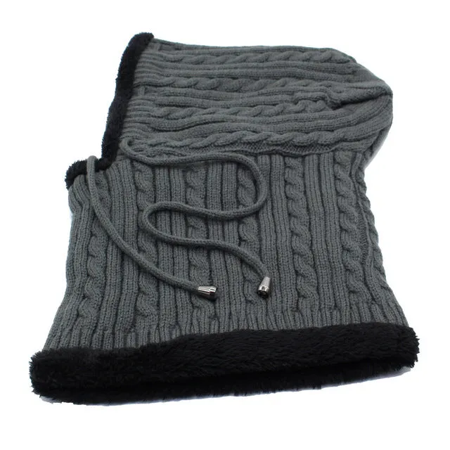 Men'S Winter Knitted Scarf Beanie - Black,Gray,Navy,Wine Red,Coffee,Khaki Last Chance Steal Big Price Drop