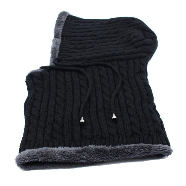Big Savings Event Men'S Winter Knitted Scarf Beanie - Black,Gray,Navy,Wine Red,Coffee,Khaki