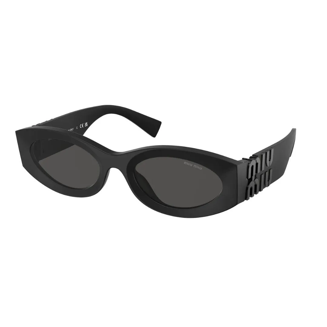 Miu Miu Mu 11Ws 1Bo5S0 WomenS Sunglasses C Matte Black, Dark Grey Lenses Hot Deal Alert Best Seller Discount