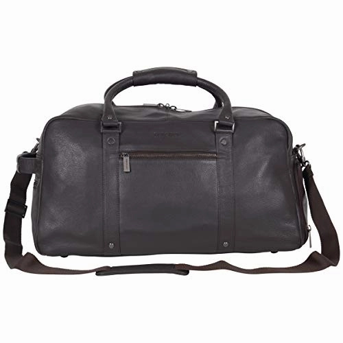Kenneth Cole Reaction Men'S 20" Leather Top Zip Travel With Rfid Duffel Bag Brown One Size Special Surprise Sale