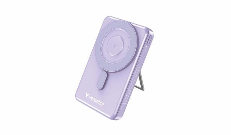 Weekend Specials Todays Mega Savings Verbatim Charge N Go | 10000Mah 5-In-1 Magnetic Wireless   Dual Usb-C Cable Powerbank W/ Stand