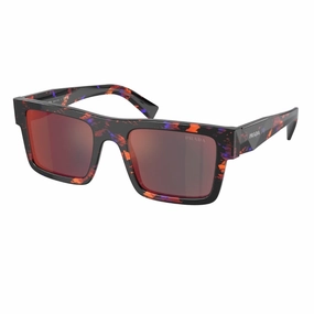 Instant Savings Deal MustHave Deals Prada Pr 19Ws 06V40E - Abstract Orange, Dark Grey Mirror Blue/Red Lenses