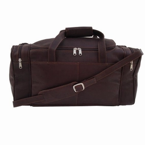 Today Only Special Special Steal Event Piel Leather Small Duffel Bag, Chocolate, One Size