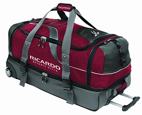 Hot Sale Frenzy Ricardo Beverly Hills Essentials 30-Inch 2 Wheel Drop Bottom Duffel, Red, One Size