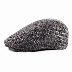 Flash Offer Today Men'S Fashion Knitted Winter Beret Hat - Gray,Black