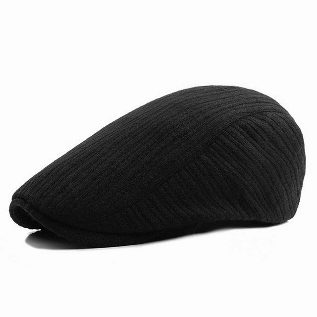 Retro Men'S Knitted Beret Hats - Khaki,Wine Red,Black,Dark Blue Shop Grab Offer Exclusive Holiday Deal