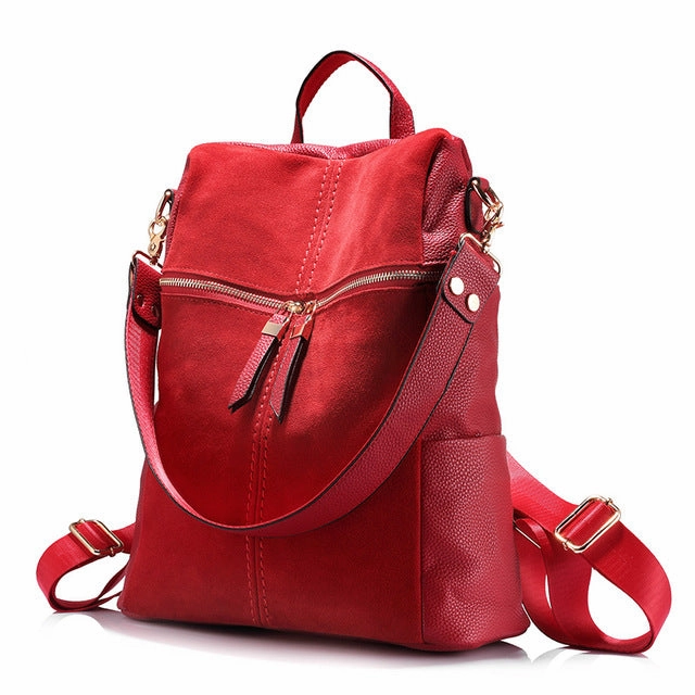 Mega Discount Event Daily Special Offer Vintage Women'S Leather Backpack - Black,Khaki,Red