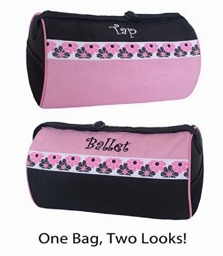 Sassi Designs Girl'S Ballet Tap Combo Roll Duffel Bag, Small, Pink/Black Instant Deal Today MustShop Sale
