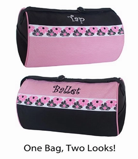 Sassi Designs Girl'S Ballet Tap Combo Roll Duffel Bag, Small, Pink/Black Instant Deal Today MustShop Sale