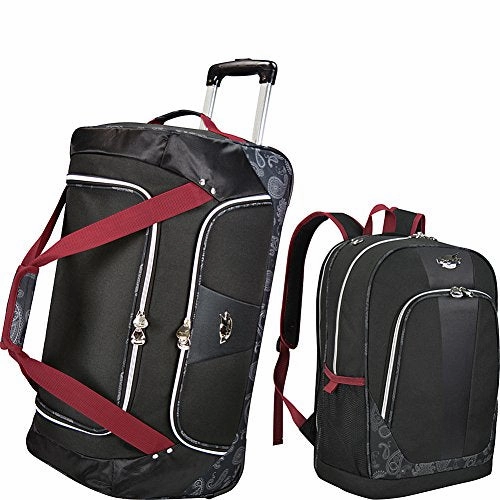 Bret Michaels Luggage Classic Road 2 Piece Rolling Duffel And Laptop Backpack MustHave Clearance Sale Ending Soon
