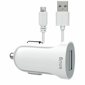 Perfect Gift Offer Snug Lite Usb Port Car Charger With Micro Usb Cable - 2.1A