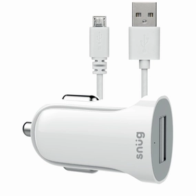 Perfect Gift Offer Snug Lite Usb Port Car Charger With Micro Usb Cable - 2.1A