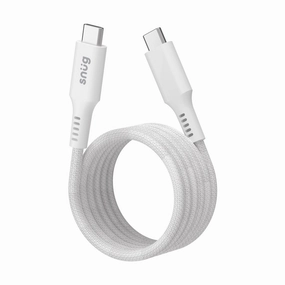 Snug Type-C To Type-C Magnetic Braided Cable 60W -  1.2 Metre - White (Snpw-Cmagtyc-Wh) Big Savings Alert Big Hot Sale