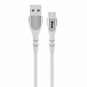 Snug Usb To Type-C Silicone Cable - 1.2 Meter - White (Snpw-Cabslut-Wh) New Arrival Discount Instant Savings Deal