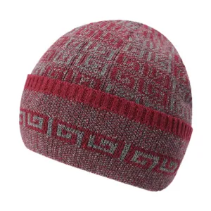 Men'S Fashion Knitted Winter Beanies With Velvet Inside - Red With Gray,Red With Black,Black,Blue Hot Deals Today Shop the Savings Now