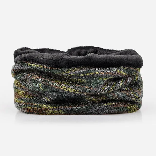 Men'S Fashion Winter Beanies/Collar Scarf With Velvet Inside Flash Sale Alert Now