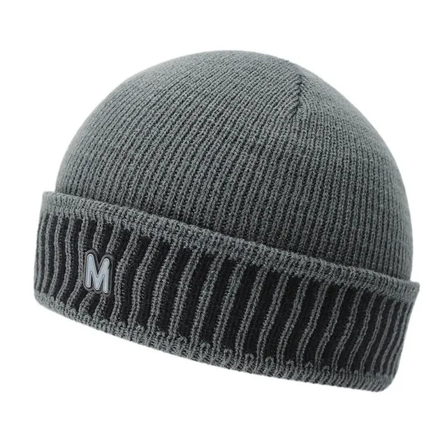 Trending Savings Now Men'S Knitted Warm Winter Beanie Hat With Velvet Inside - Light Gray,Red,Coffee,Dark Gray,Black,Dark Blue,Beige