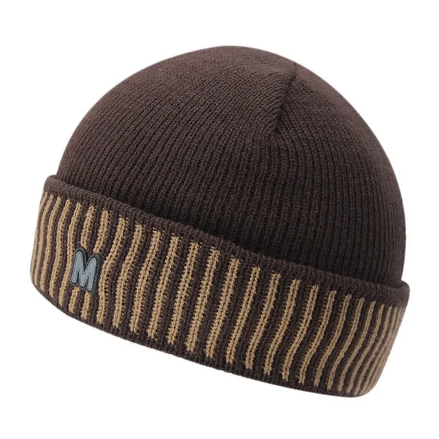 Men'S Knitted Warm Winter Beanie Hat With Velvet Inside - Light Gray,Red,Coffee,Dark Gray,Black,Dark Blue,Beige Dont Miss Hot Deals Limited Time Sale