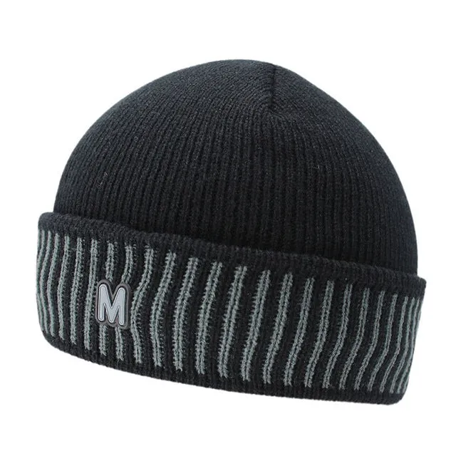 Last Chance Steal Men'S Knitted Warm Winter Beanie Hat With Velvet Inside - Light Gray,Red,Coffee,Dark Gray,Black,Dark Blue,Beige