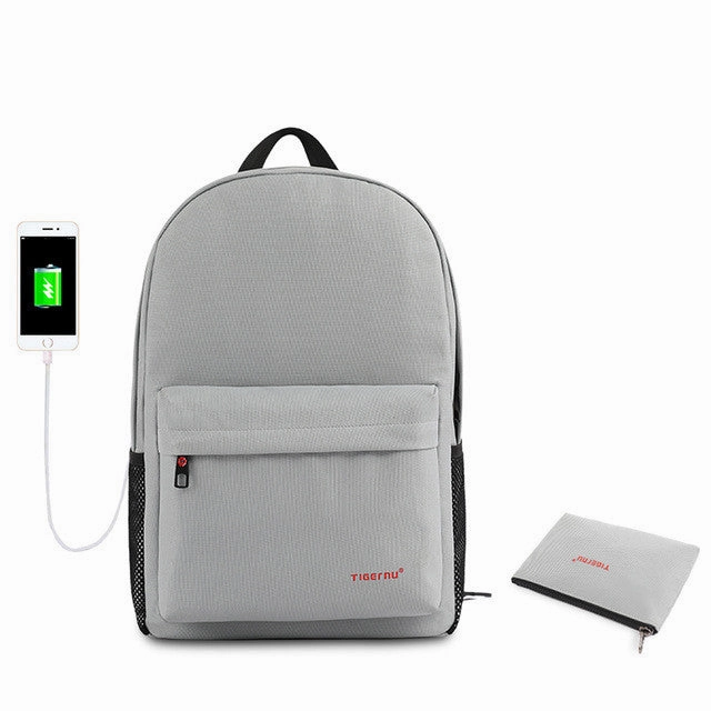 Grab Your Deal Today Flash Discount Today Stylish Fashion Teens Usb Charging School Backpack  With Laptop Pocket   Free Gift