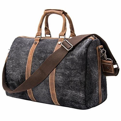 Tmount Unique Vintage Canvas Leather Duffel Bag Travel Tote Bag Overnight Bag, Lightweight Carry On Mega Savings Now Online Exclusive Steal