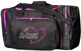 Sassi Designs Dance Heart 22" Black Duffel Bag Mega Sale Now Dont Miss This Steal