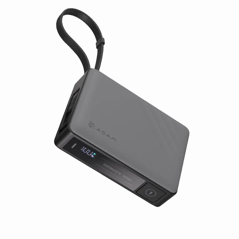 Adam Elements Gravity - 30W Fast Charging Power Bank With Built-In Cable Sweet Deal Inside