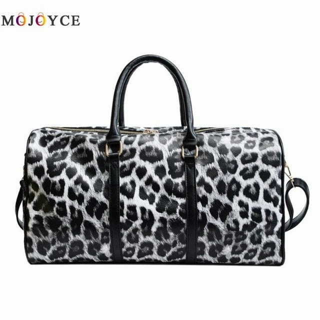 Shop Now Save Mega Discount Today Women Sling Shoulder Crossbody Bag Large Capacity Leopard Travel Bags Pu Leather Weekend Duffel Bag